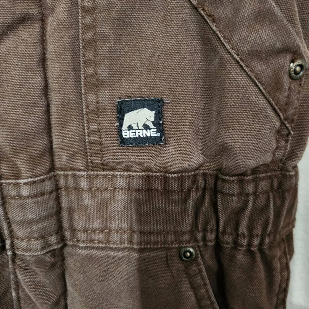Berne Workwear 4T Brown Canvas Insulated Kids Overalls